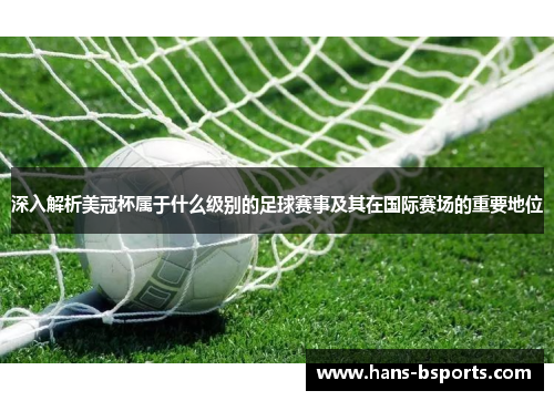 深入解析美冠杯属于什么级别的足球赛事及其在国际赛场的重要地位